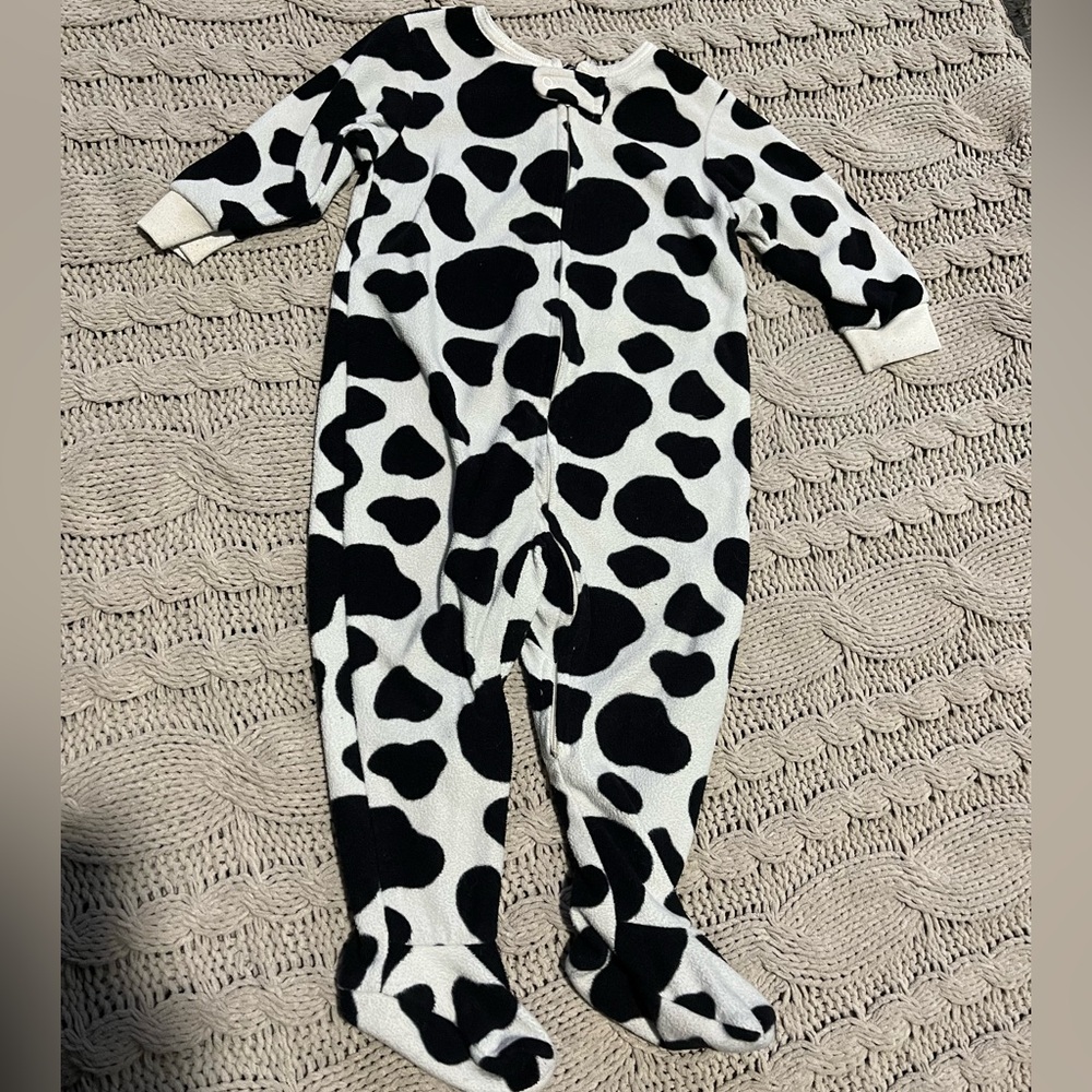 6-12m Fleece Cow Pajamas